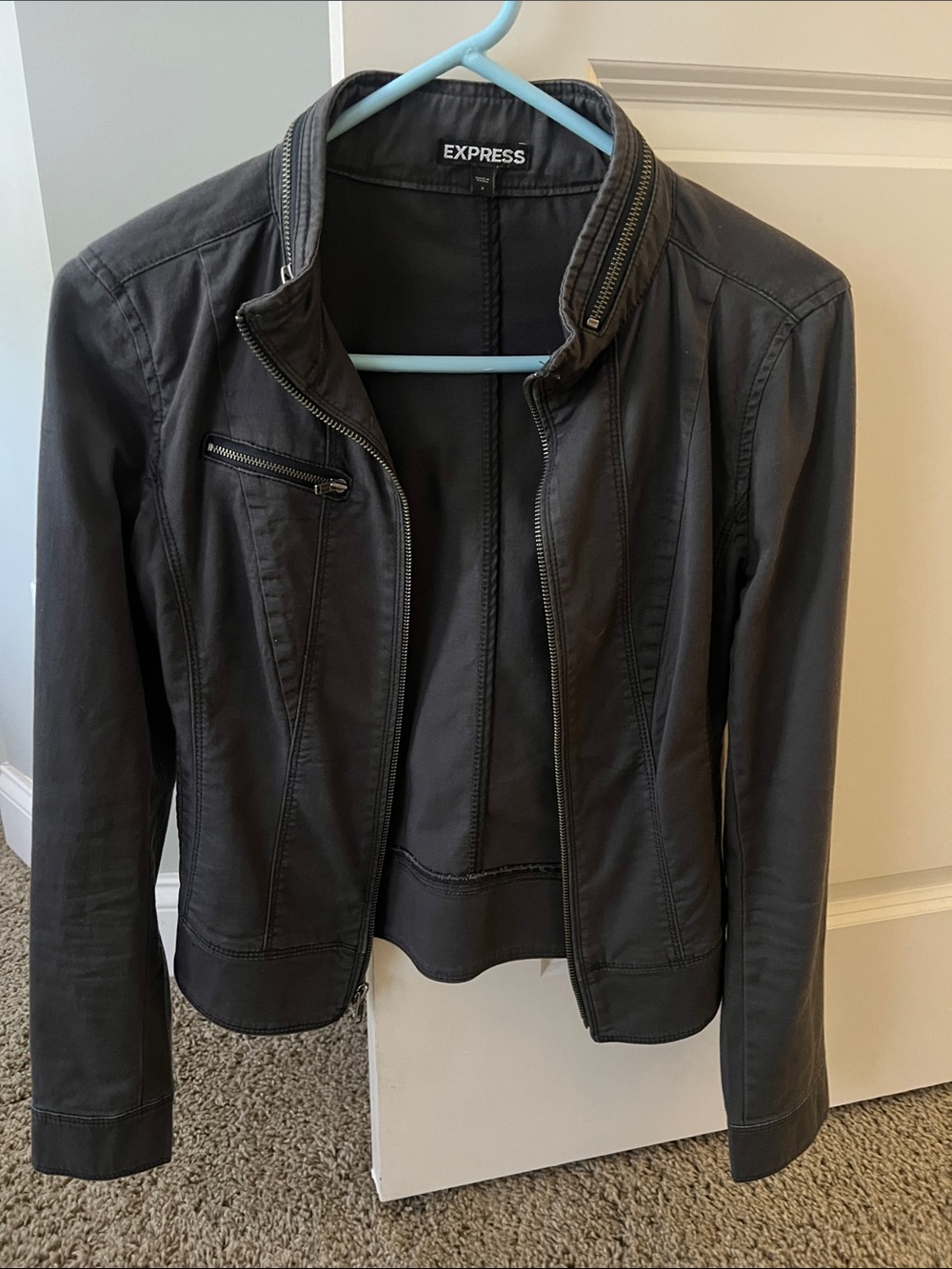Canvas Moto-Style Jacket
